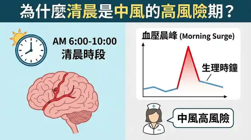 清晨血壓晨峰與中風風險